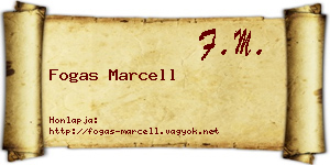 Fogas Marcell névjegykártya