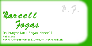 marcell fogas business card